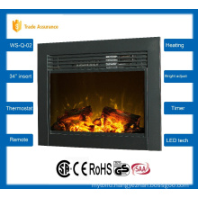 34" classic insert electric fireplace with polystone mantel